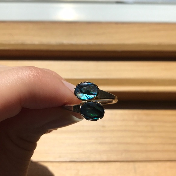 Vintage Green/blue spiral ring - Picture 2 of 5